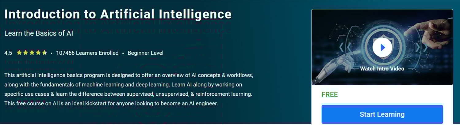 Learn ai for best sale free