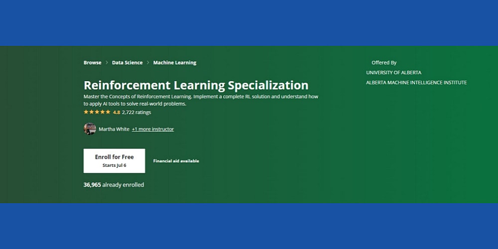 Reinforcement learning specialization online