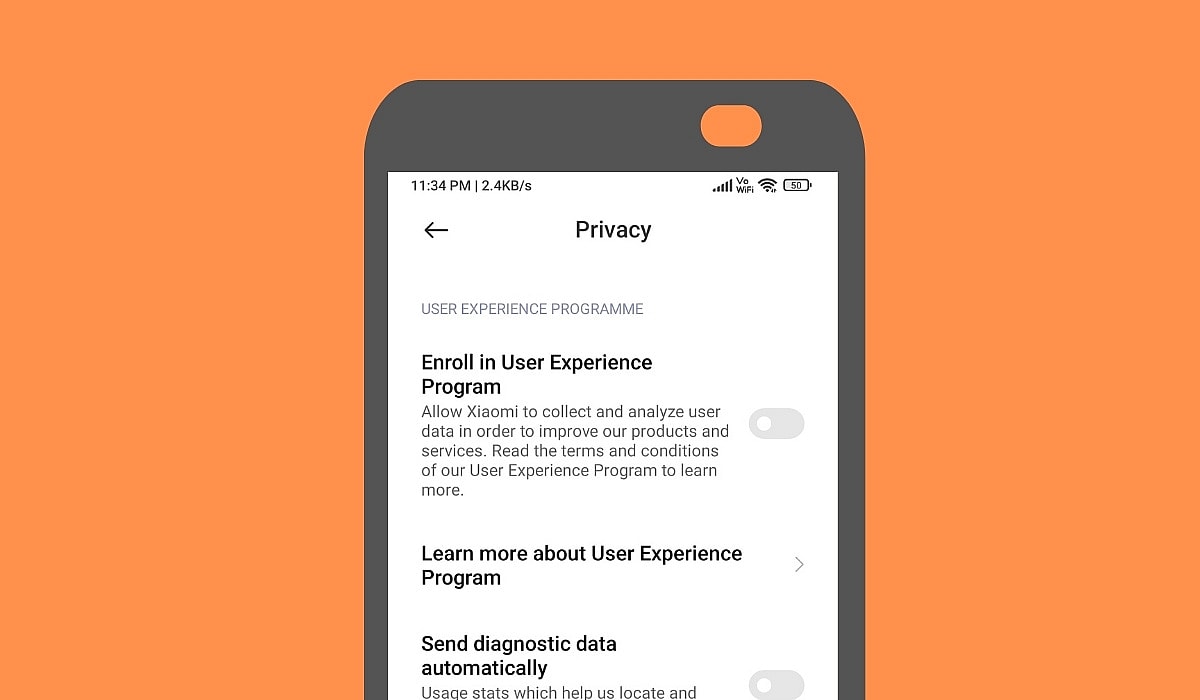 Xiaomi data privacy shop