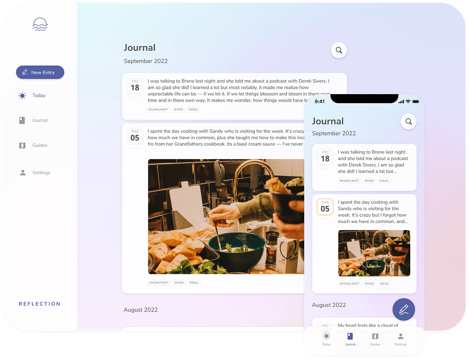 Journal web app clearance
