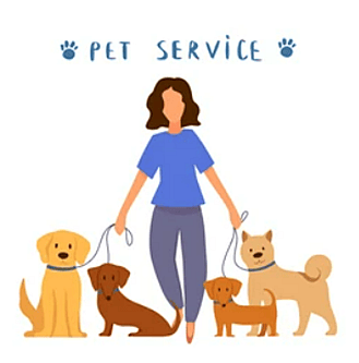 Dog walking and pet sitting services store