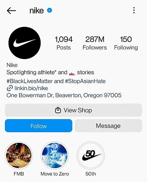 Nike top instagram accounts