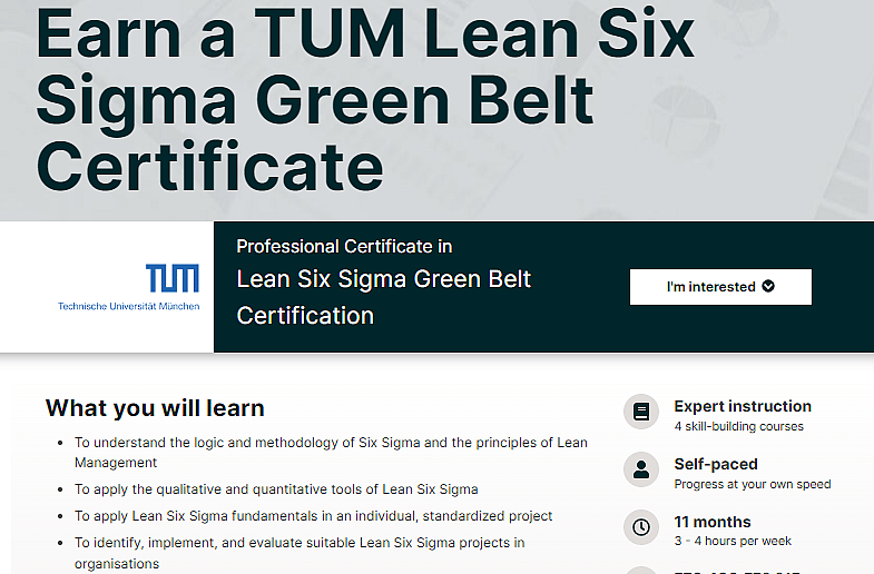 Six sigma edx 2025
