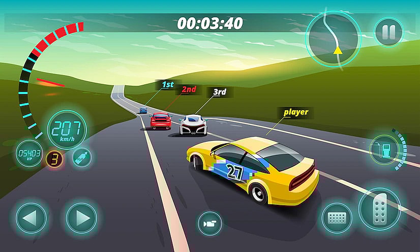 Car racer shop game