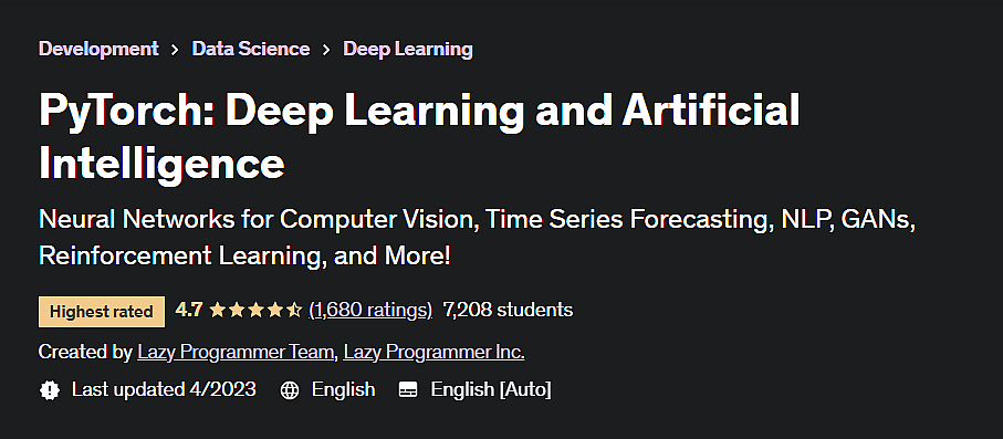 Lazy programmer deep store learning
