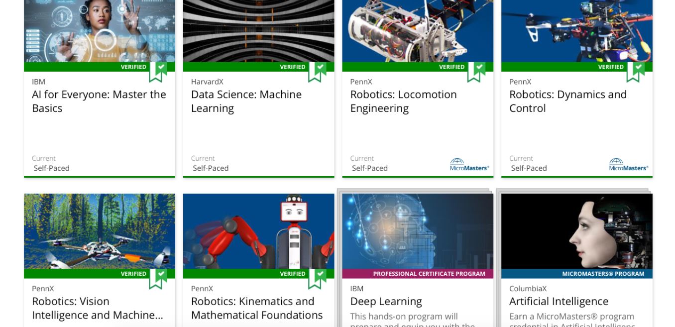 online AI courses