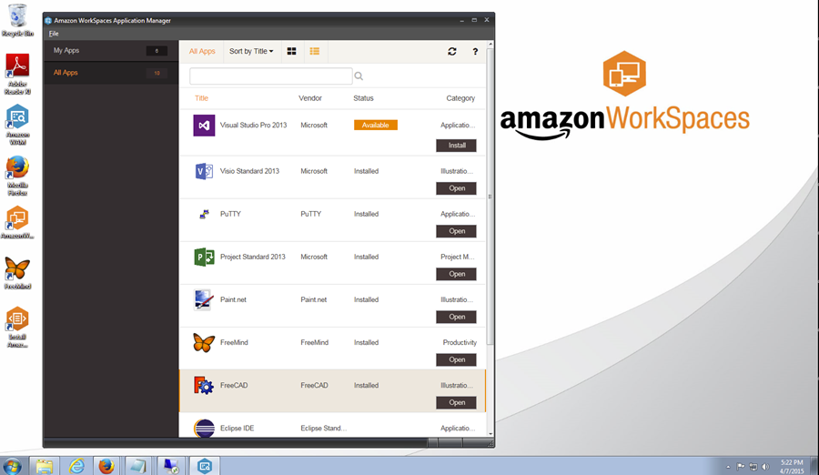 amazon workspaces - virtual desktop