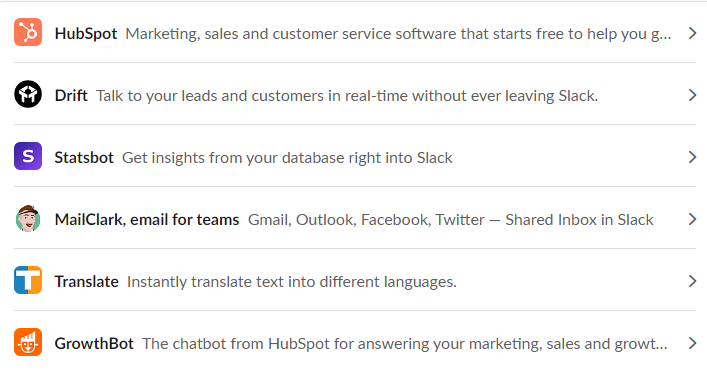 Marketing integrations Slack