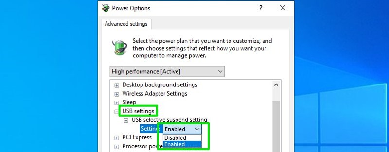 USB selective suspend