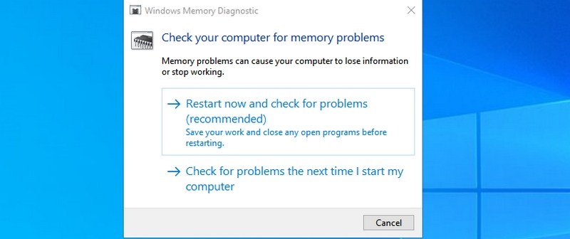 Memory Diagnostics Tool