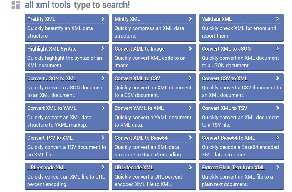 online-xml-tools