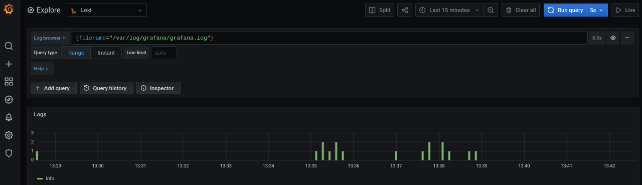 grafana log