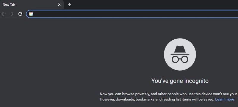 Incognito mode in Chrome