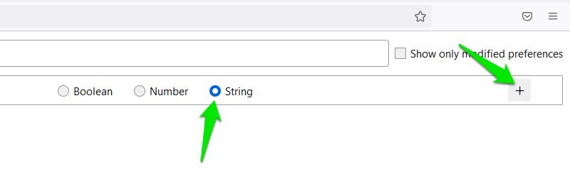 create new string in Firefox