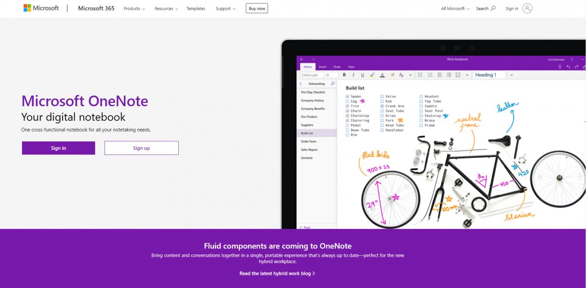 microsoft onenote