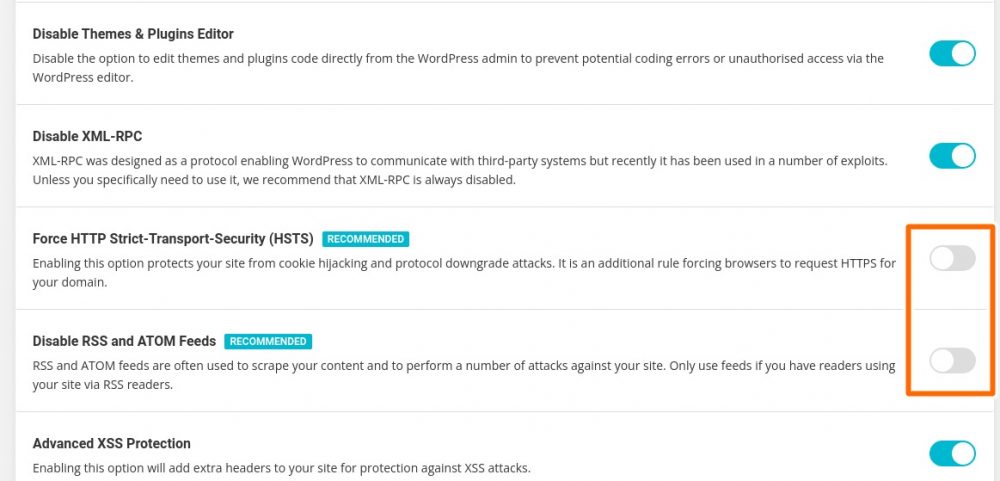 SG security options