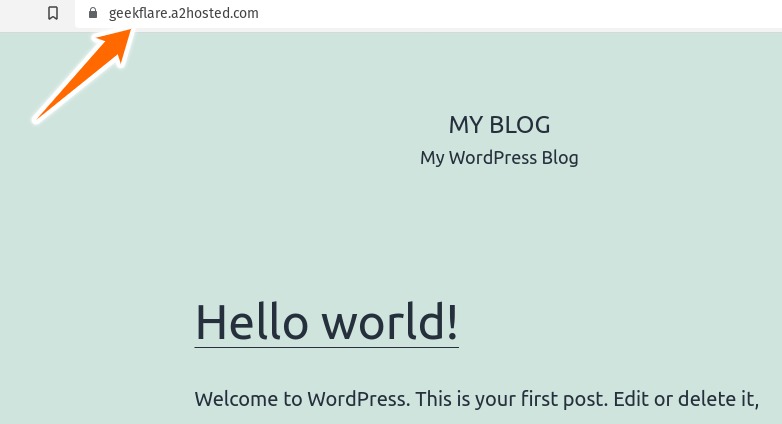 a2 hosting wordpress installed