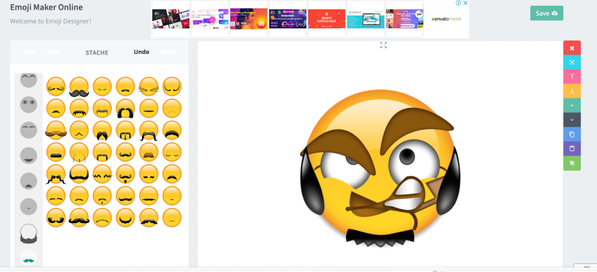 click on save to download the emoji