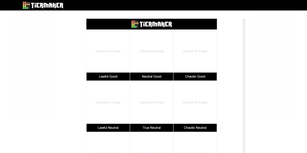 Tiermaker Template View