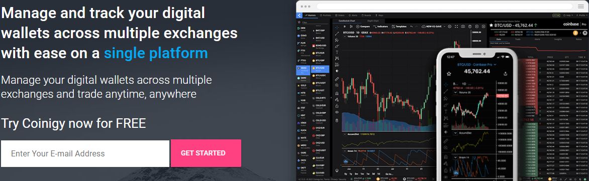 coinigy: Best Crypto Portfolio Tracker