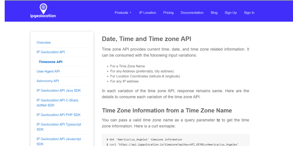 IP Geolocation API