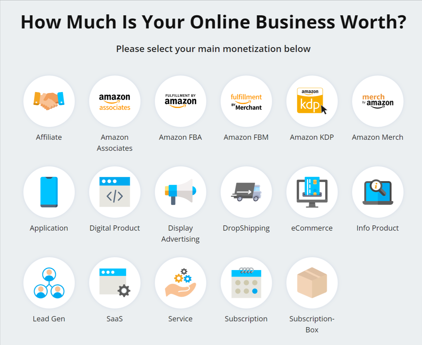 Website value calculators