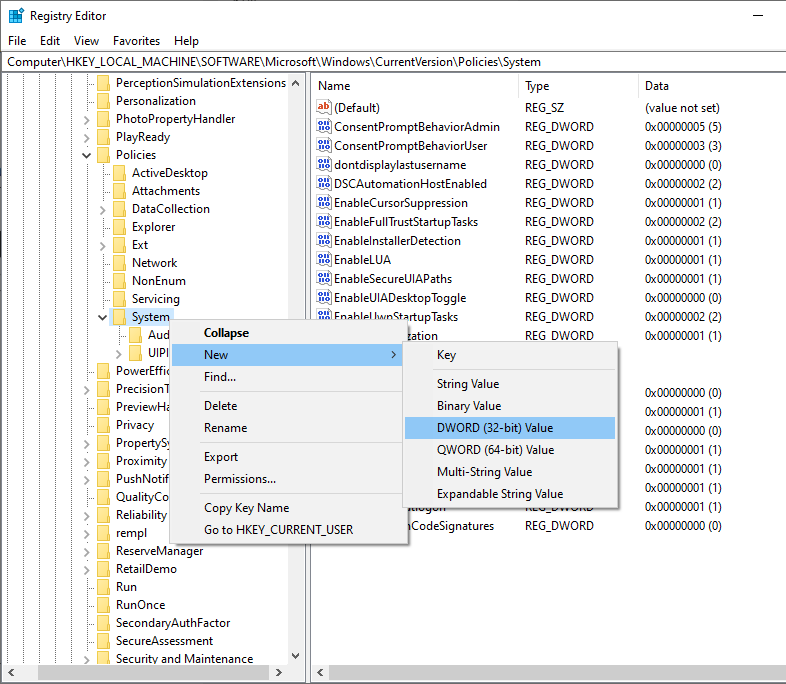 registry change for remote reboot