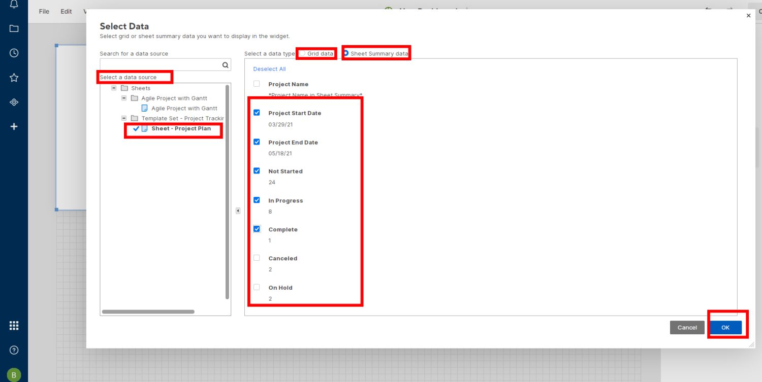 Adding data to dashboard metrics