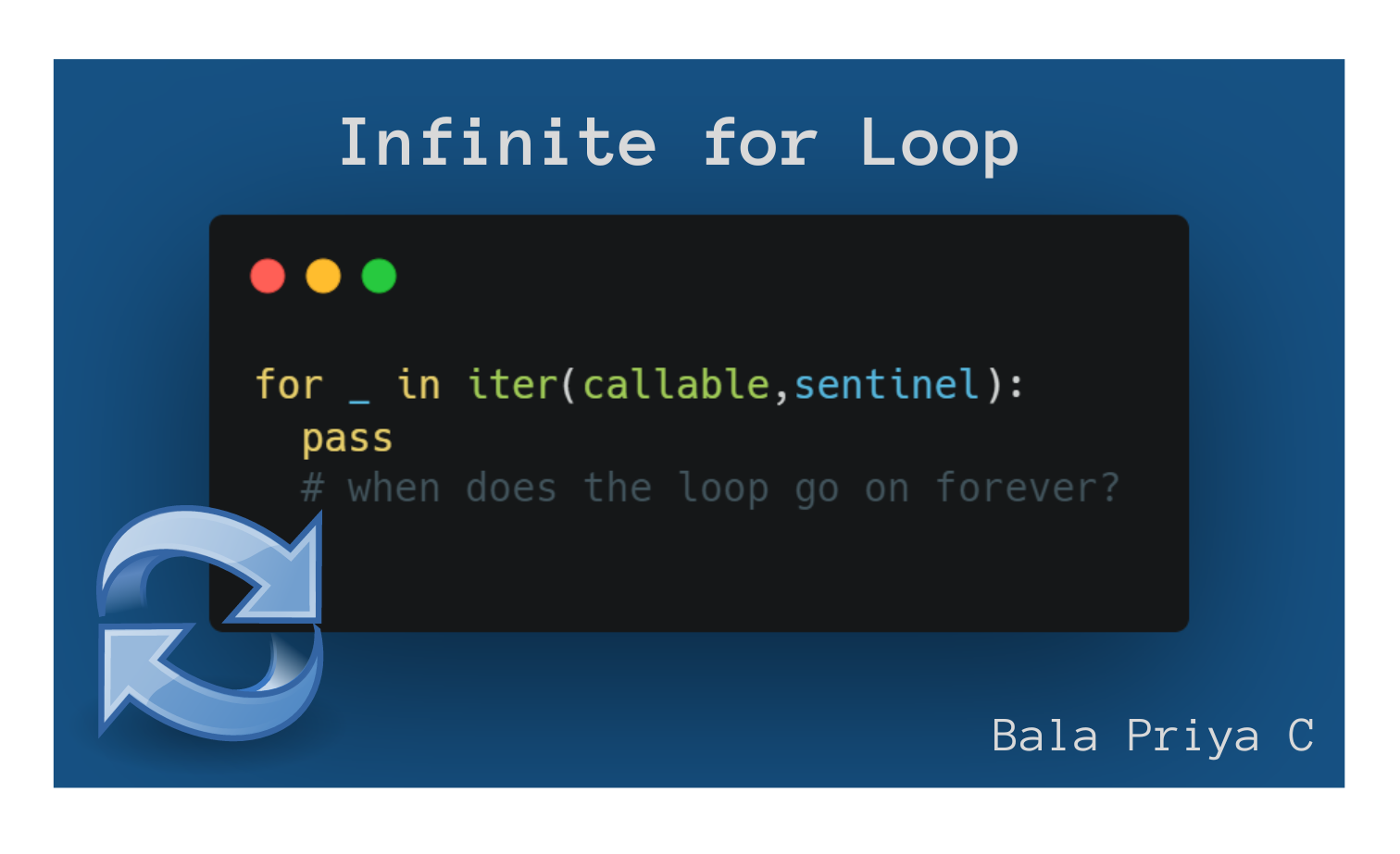 python-for-infinite-loop