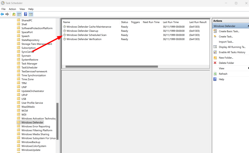 task-scheduler-scheduling periodic scans