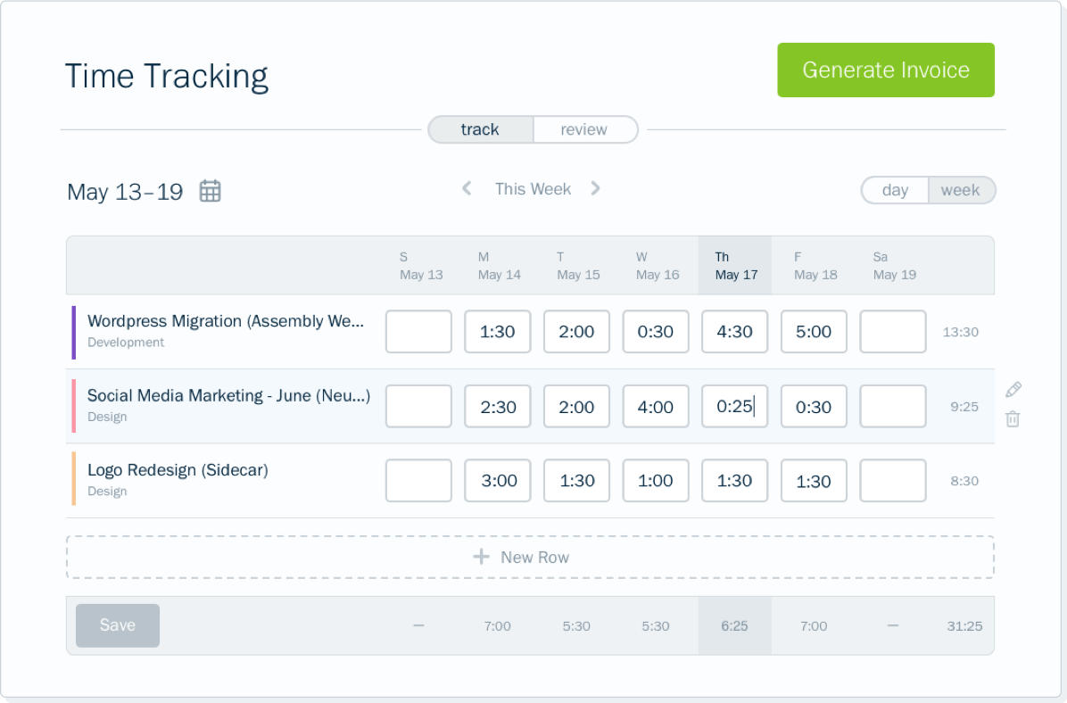 Freshbooks-Time-Tracking-Page