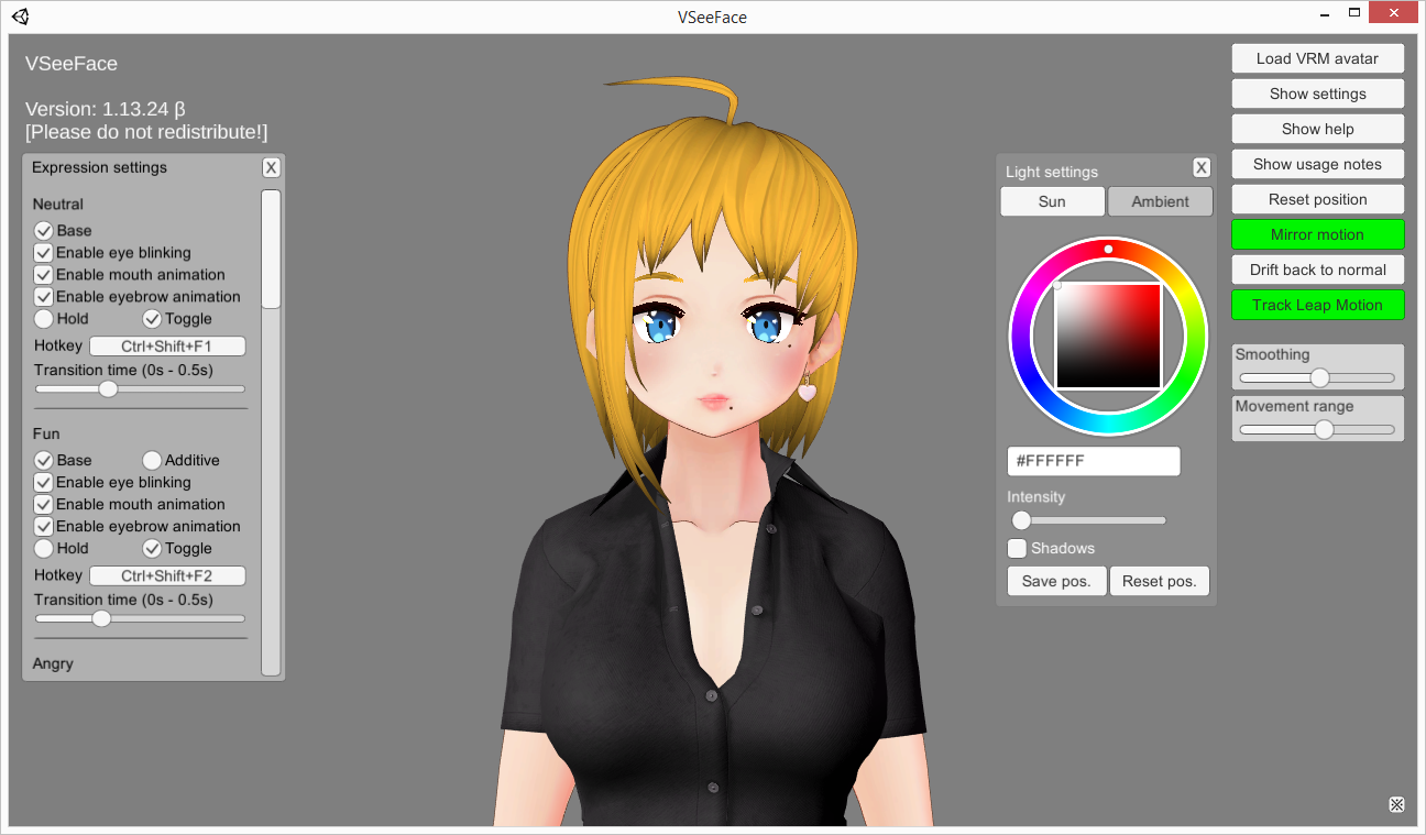 VSeeFace vTuber Software