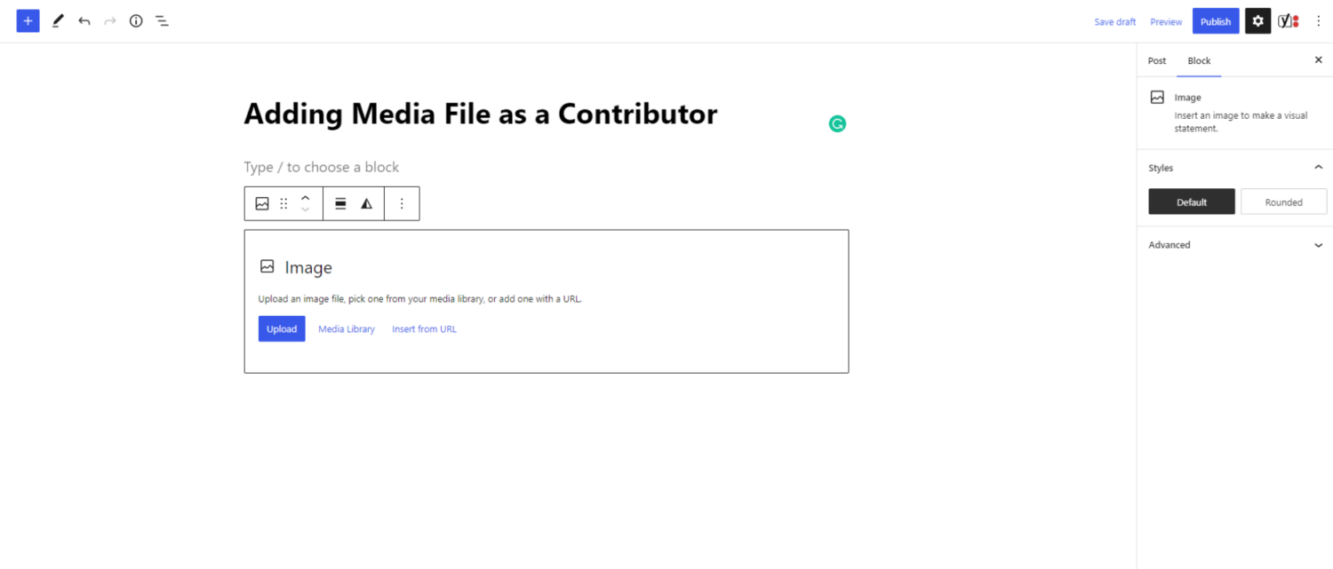 Add-Media-FIle-As-a-Contributor