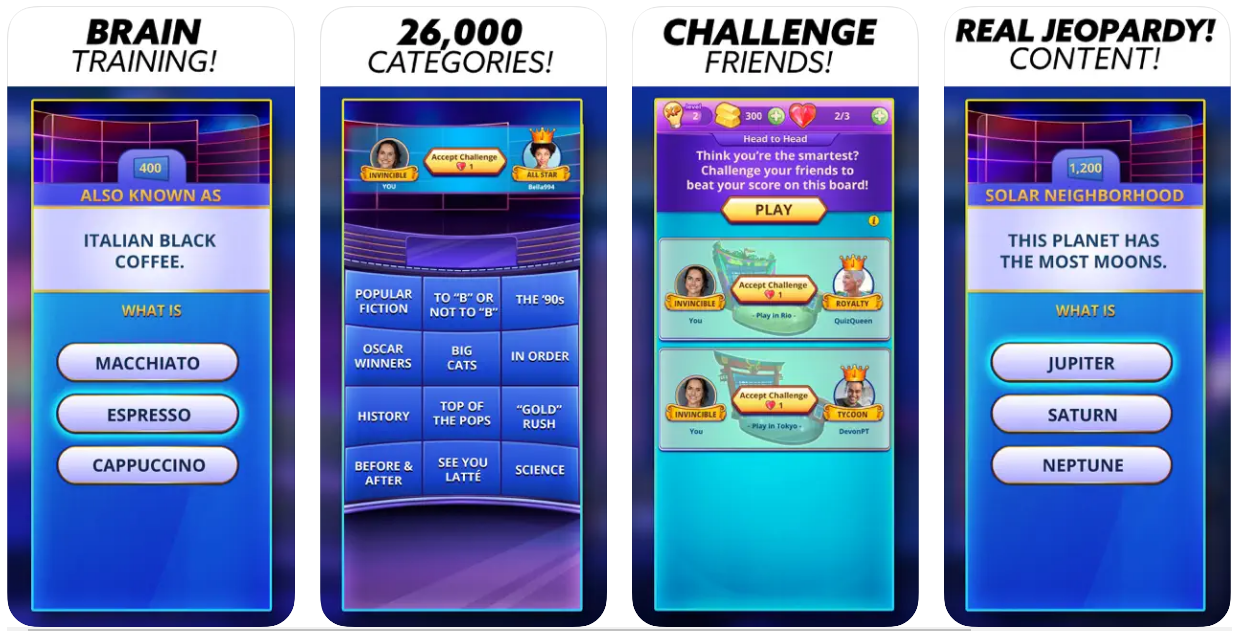 Jeopardy quiz game