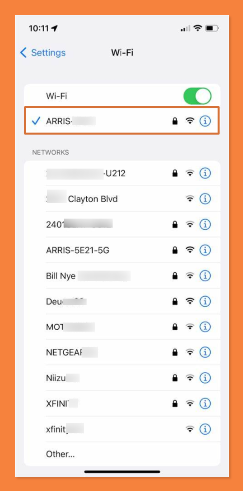 SSID in iOS device