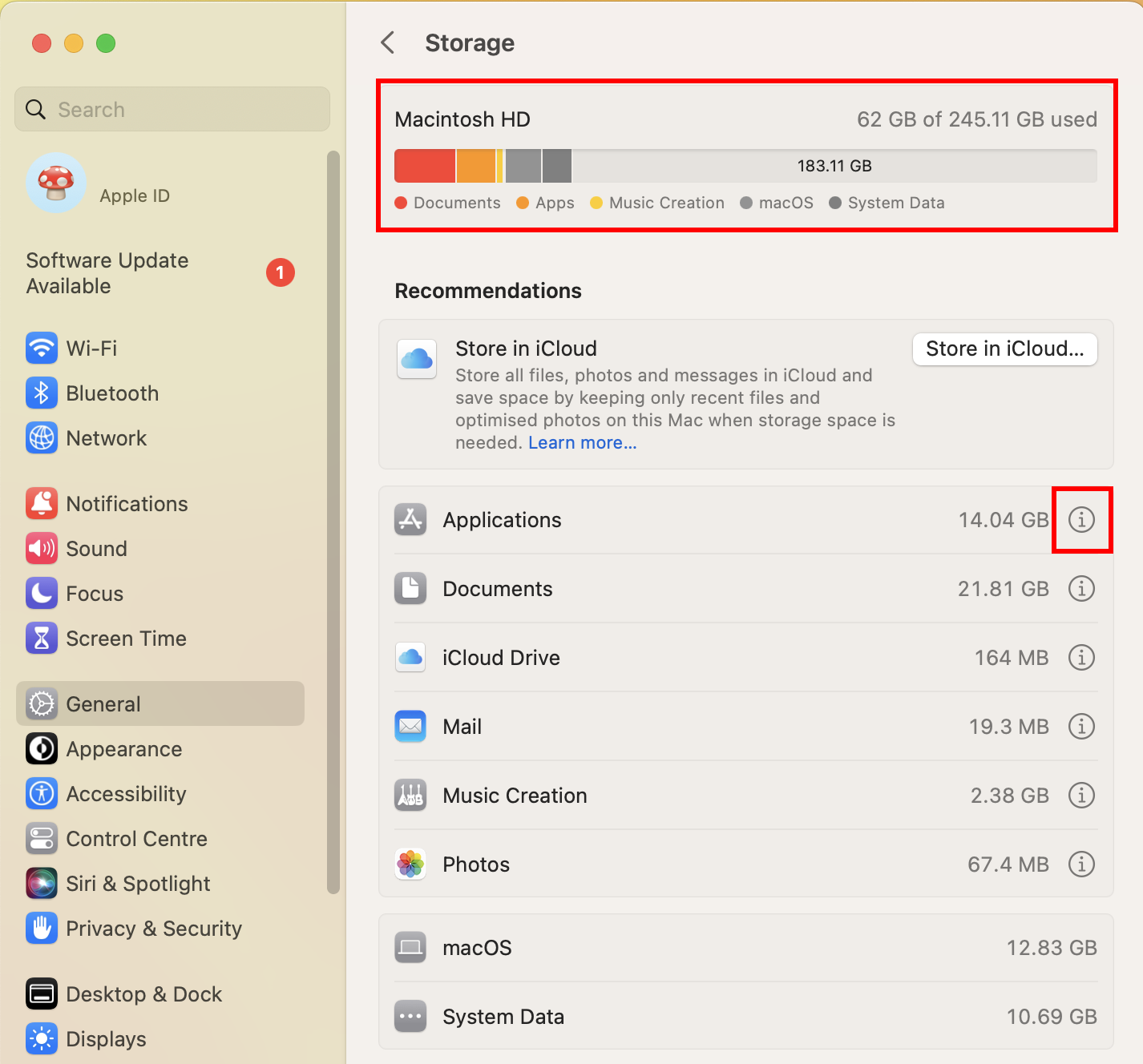 mac Storage page