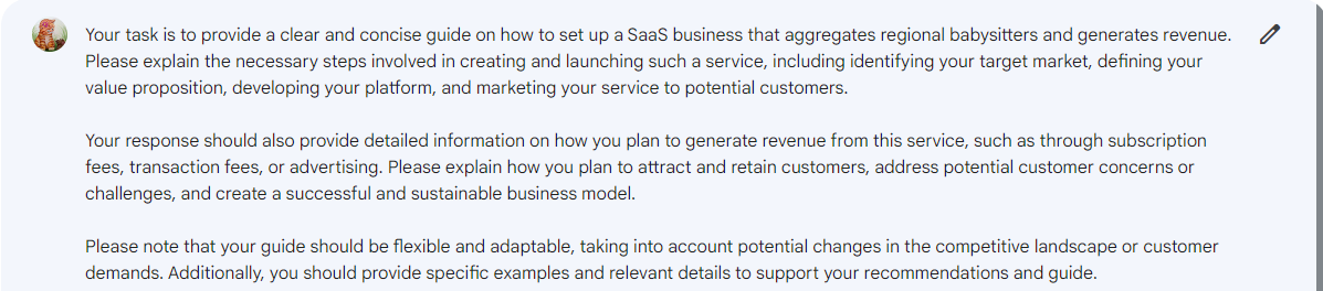 SaaS business how to prompt