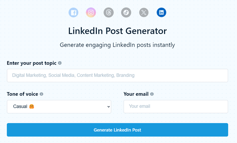 Linkedin post generator.