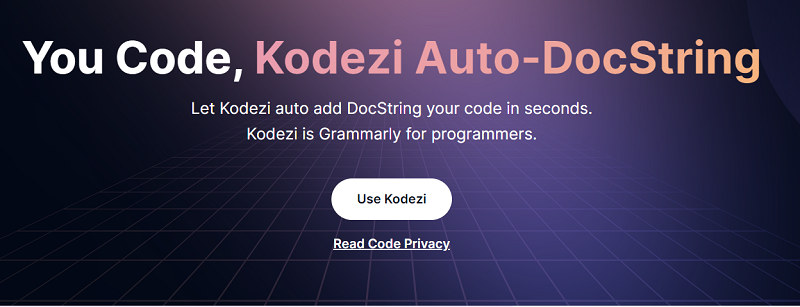 You codez auto-dosstring.