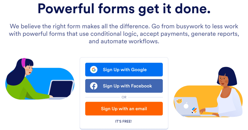 Jotform form builder