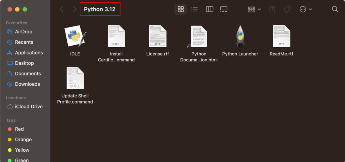 Python installation folder