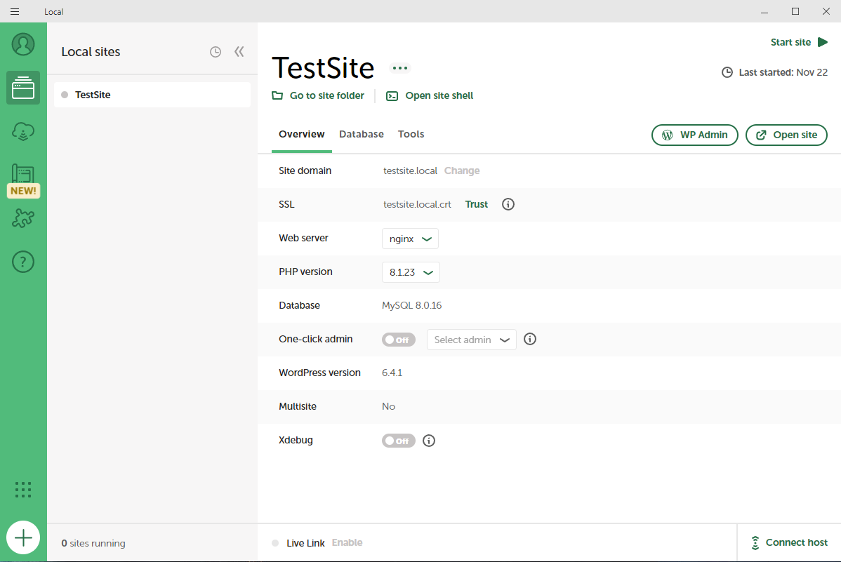 Local-For-Site-Testing