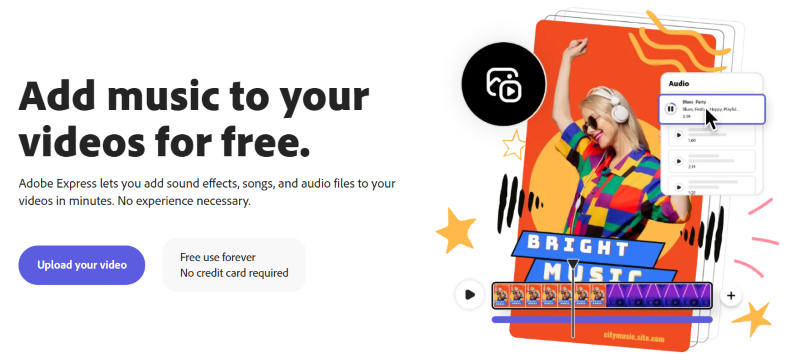 Adobe-Express - Best Tools to Add Audio to Video