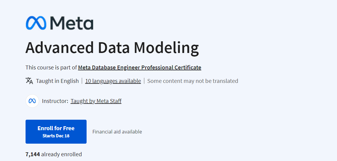 Advanced-Data-Modeling