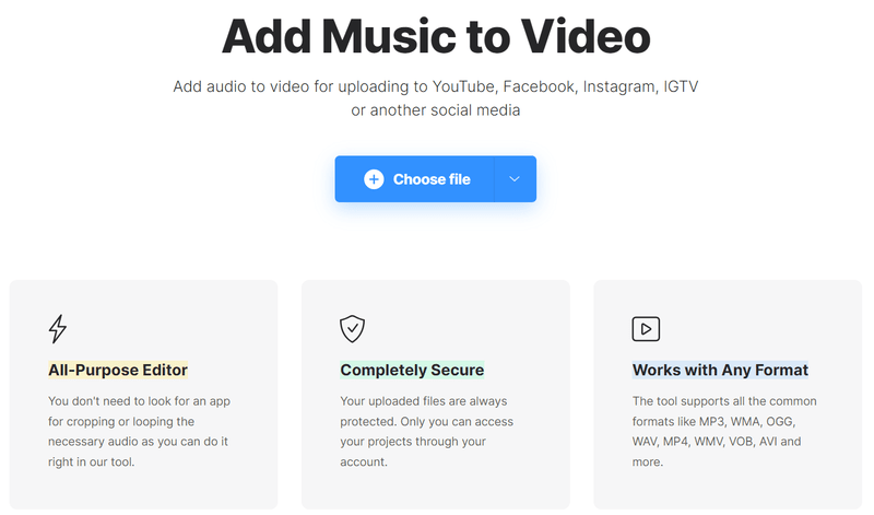 Clideo - Best Tools to Add Audio to Video