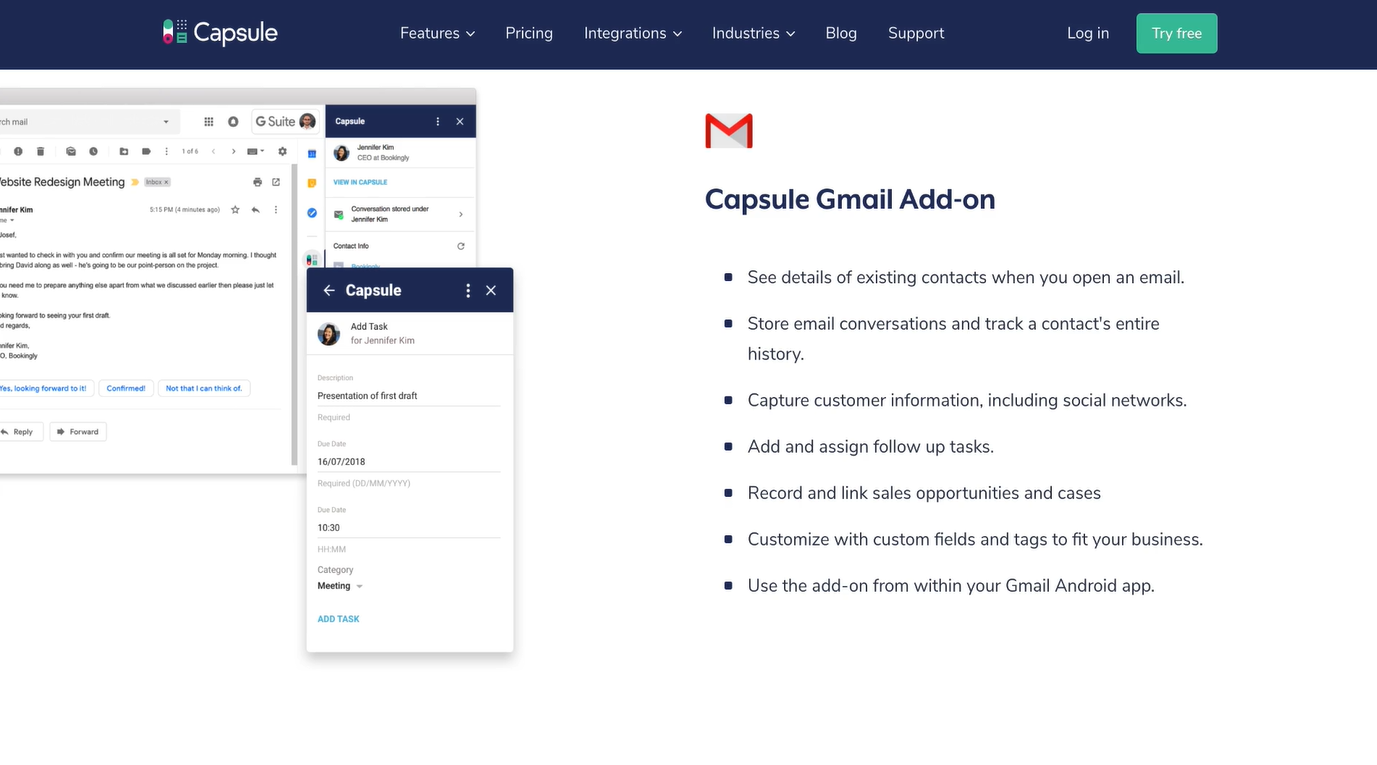 Capsule-gmail-CRM