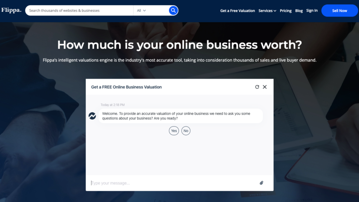 Flippa: Largest Marketplace for Online Business - Free valuation tool