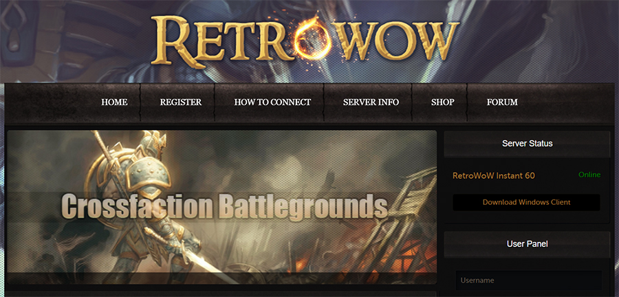 WoW private server RetroWoW