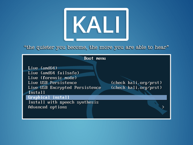 kali-begin-graphical-install