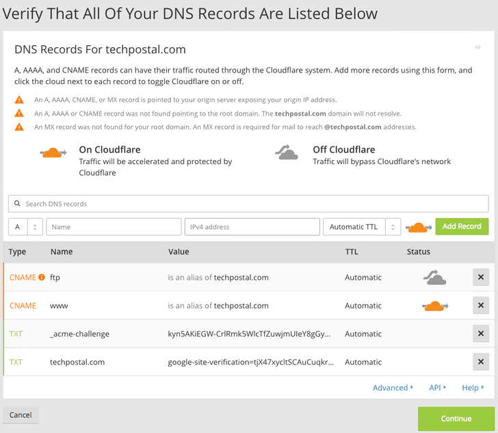 cloudflare-dns-verify